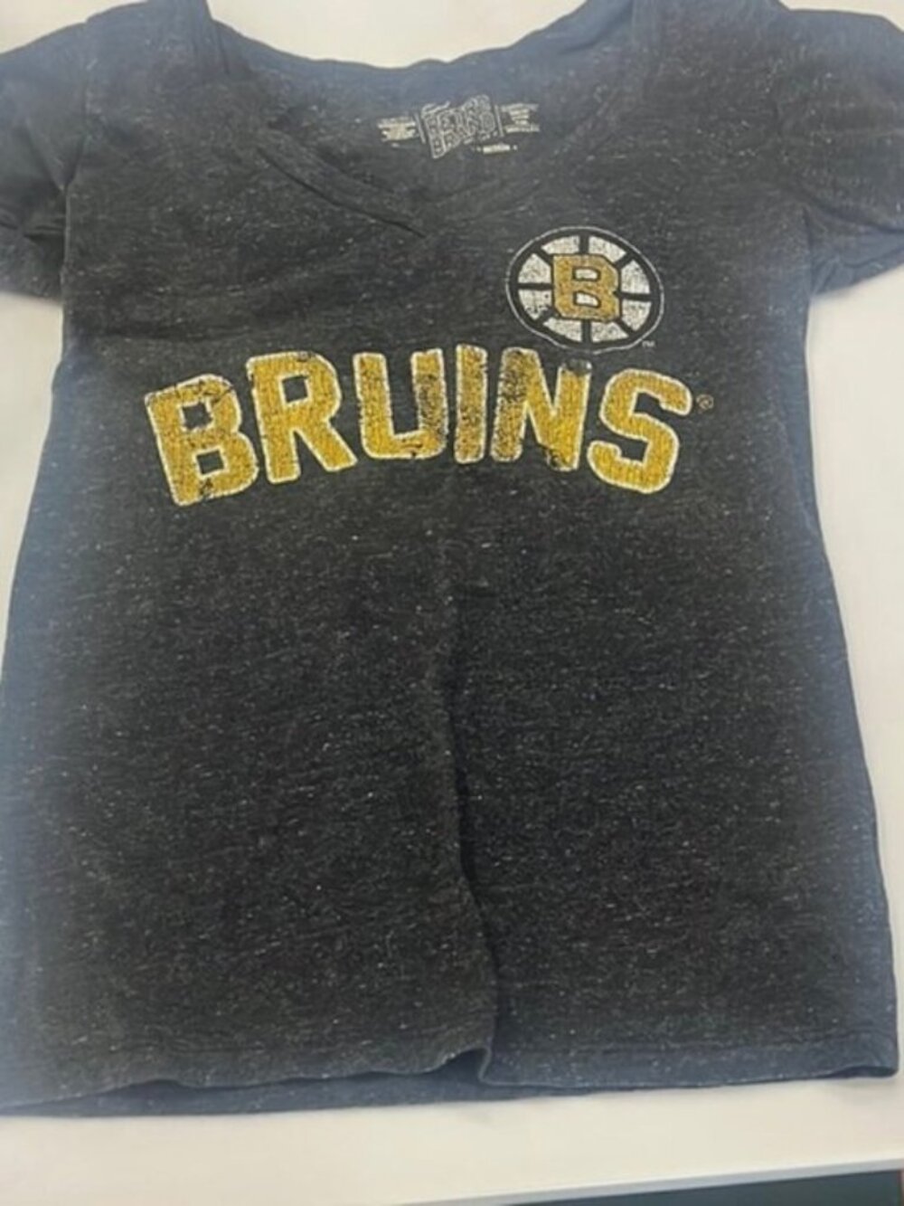 Original Retro Brand Black and Gold Bruins Short Sleeve Tee